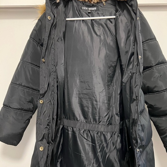 STEVE MADDEN Winter Coat with Leopard Print Hoodie - Picture 3 of 3